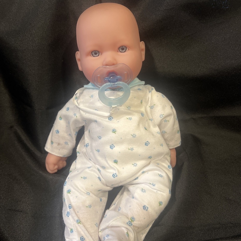 15" Berenguer Baby Doll Soft Body Vinyl Head Blue Eyes Reborn -Outfit & Pacifier